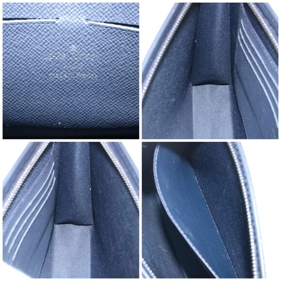 LOUIS VUITTON Monogram Savanna Pochette Voyage ClutchBag Navy M66639 Auth 29183A - Picture 15 of 16